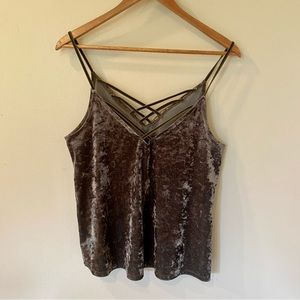 American Eagle Outfitters Velvet Tank Top Size Large